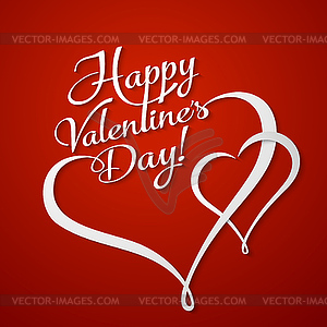 Valentines Card with love lettering - vector clipart