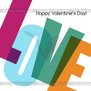 Valentines Card with love - vector clipart