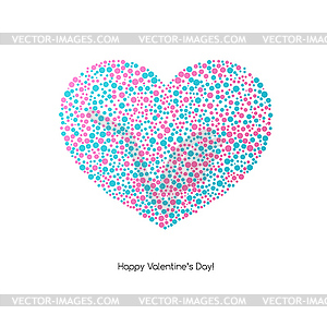 Valentines Card with heart - vector EPS clipart