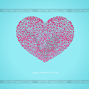 Valentines Card with heart - vector clipart