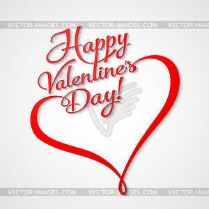 Valentines Card with lettering. Love calligraphy - vector clip art