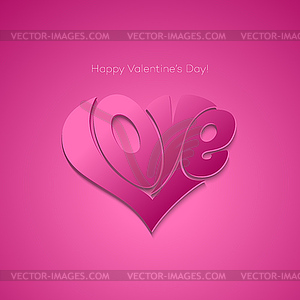Карта Валентина с любовью буквами - векторное изображение EPS