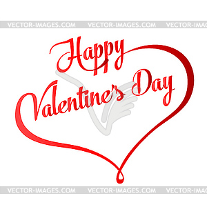 Valentines Card with lettering. Love calligraphy - vector EPS clipart