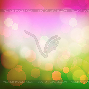 Abstract holiday light background with bokeh - vector image