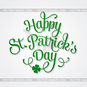 Typographic Saint Patrick`s Day Greeting Card - vector clipart