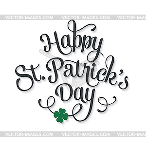 Typographic Saint Patrick`s Day Greeting Card - vector clipart