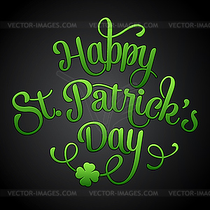 Typographic Saint Patrick`s Day Greeting Card - vector image