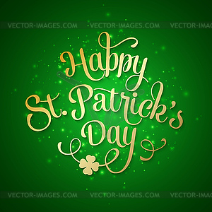 Typographic Saint Patrick`s Day Greeting Card - royalty-free vector image