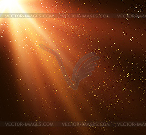 Abstract magic gold light background - royalty-free vector image