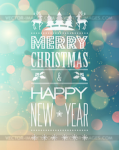 Abstract Christmas light background with retro - vector clipart