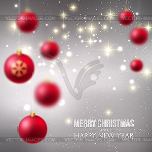 Merry Christmas Bauble greeting card - vector EPS clipart