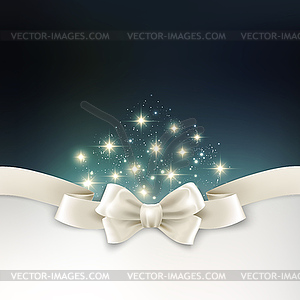 Holiday light Christmas background with white silk - vector clipart