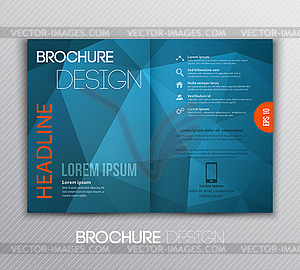 Abstract template brochure design with geometric - vector clipart