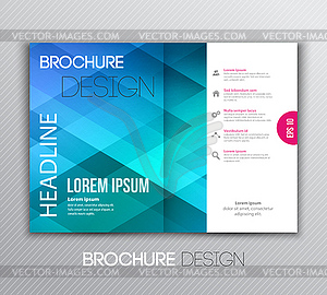 Abstract template brochure design with geometric - vector clipart