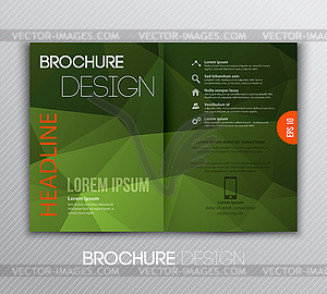 Abstract template brochure design with geometric - vector image
