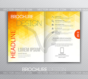 Abstract template brochure design with geometric - vector clipart