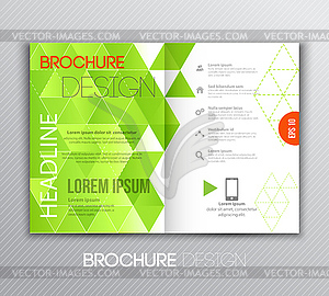 Abstract template brochure design with geometric - vector clipart