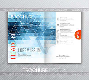 Abstract template brochure design with geometric - vector image