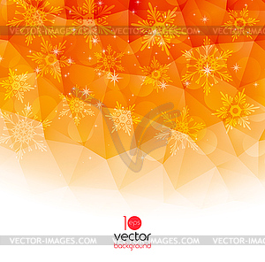 Merry Christmas greeting card with snowflakes - vector image