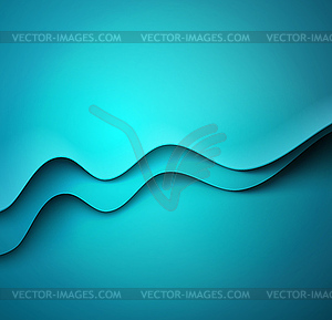 Abstract colorful blue waved background - vector clip art