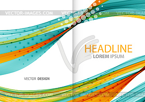 Абстрактный фон цвета линий. Шаблон брошюру - клипарт в векторном виде