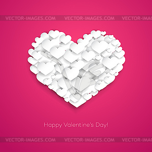 Valentines Card with heart - vector image