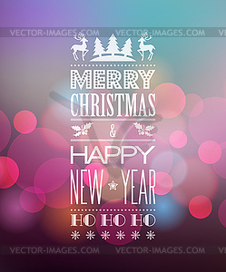 Abstract Christmas light background with retro - royalty-free vector image