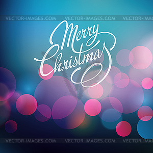 Merry Christmas Lettering. Retro design - vector clip art