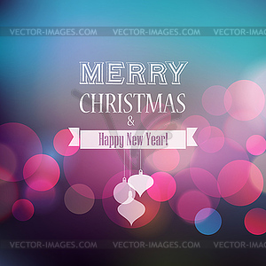 Merry Christmas Lettering. Retro design - vector clipart