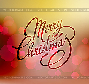 Merry Christmas Lettering. Retro design - vector clip art
