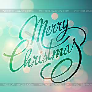 Merry Christmas Lettering. Retro design - vector clipart