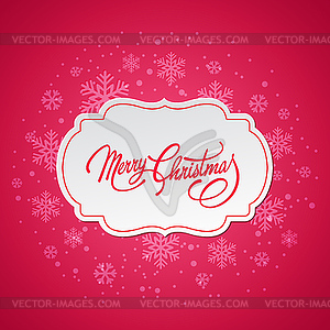 Merry Christmas greeting card with snowflakes - vector image