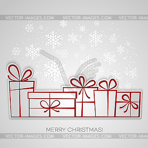 С Рождеством Христовым подарок открытка. Дизайнерская бумага - векторный клипарт Royalty-Free