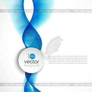 Abstract transparent wave template background - stock vector clipart