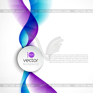 Abstract transparent wave template background - vector clip art