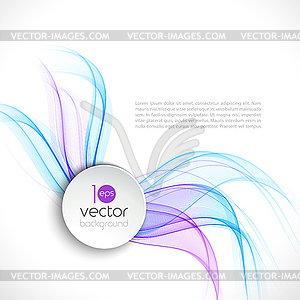 Abstract transparent fractal wave template - vector image