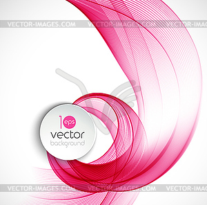 Abstract transparent fractal wave template - vector clip art