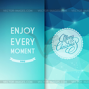 Merry Christmas Lettering. Retro design - vector clipart