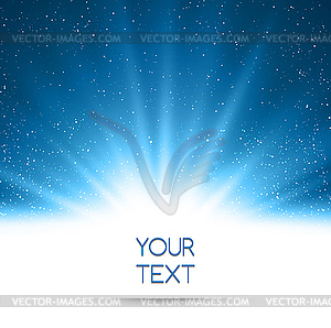 Abstract magic blue light background - vector image