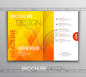 Abstract template brochure design with geometric - vector image