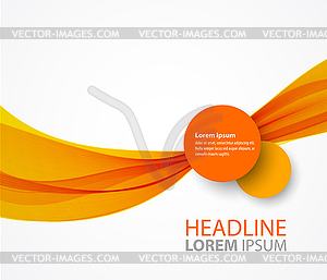 Abstract orange wave background - vector image