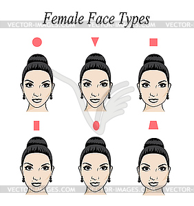 Face shape - color vector clipart