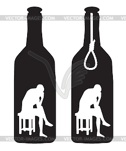 Alcoholism - vector clipart