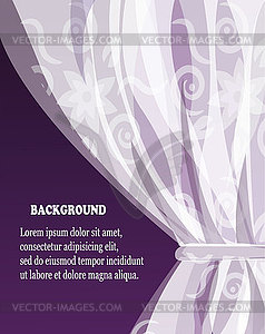 Background with curtain - vector clip art