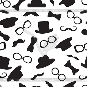 Seamless background with accessories - vector clipart