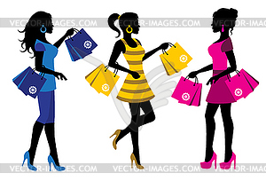 Shopaholics - vector clip art