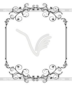 Vintage frame with swirls - vector image