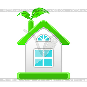 Eco-friendly house - vector clip art