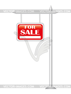 Красный продажа знак - изображение в векторном виде