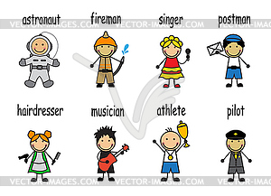 Professions - vector clip art